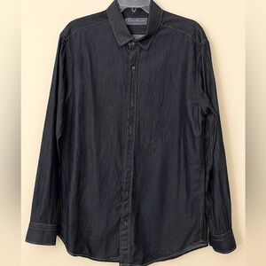Salvatore Ferragamo Grey Denim Shirt